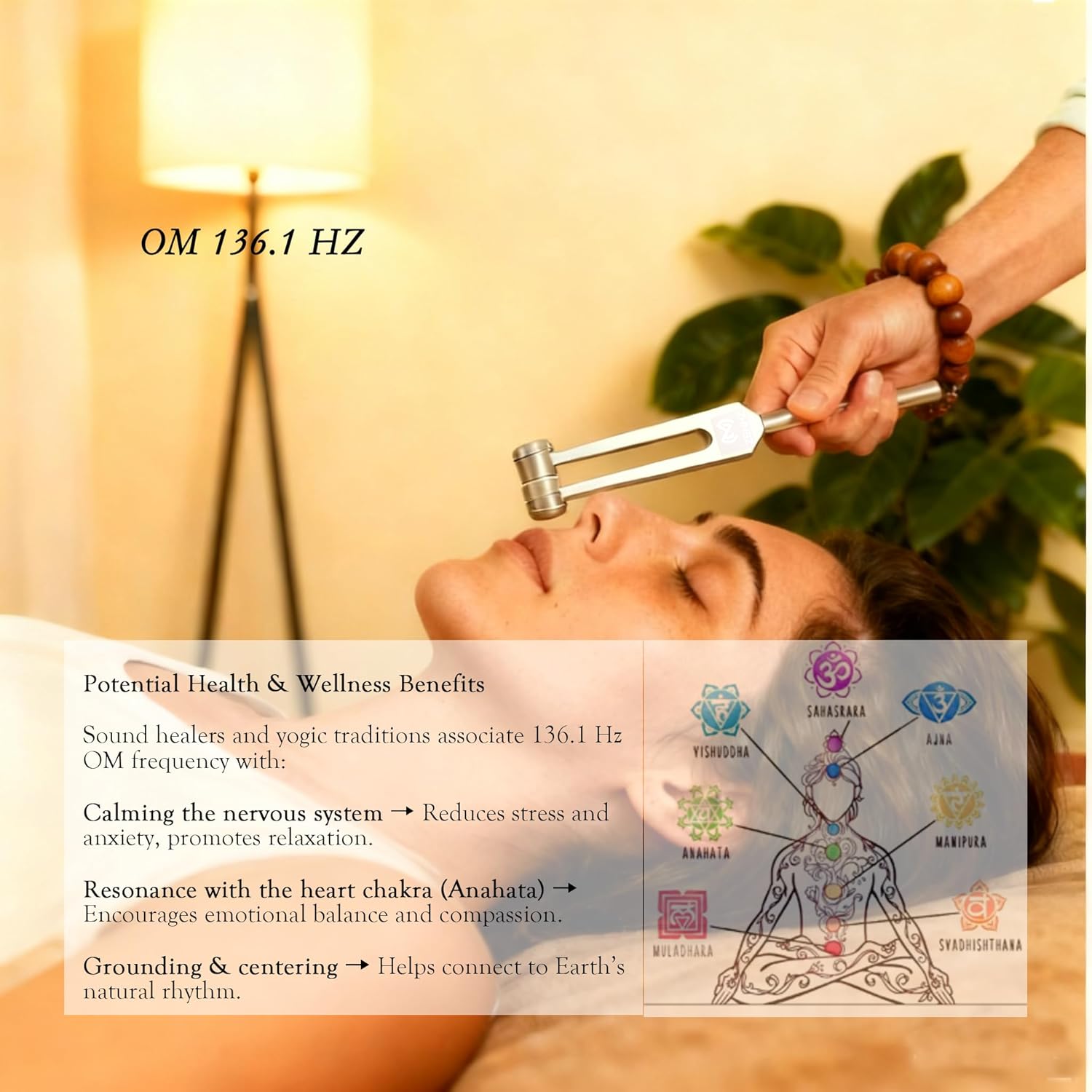 ZENHZ Zen Buddha Water Painting Board with OM 136.1 Hz Tuning Fork – Mindfulness & Meditation Kit for Stress Relief, Relaxation, Calligraphy Practice, and Sound Therapy, Unique Gift