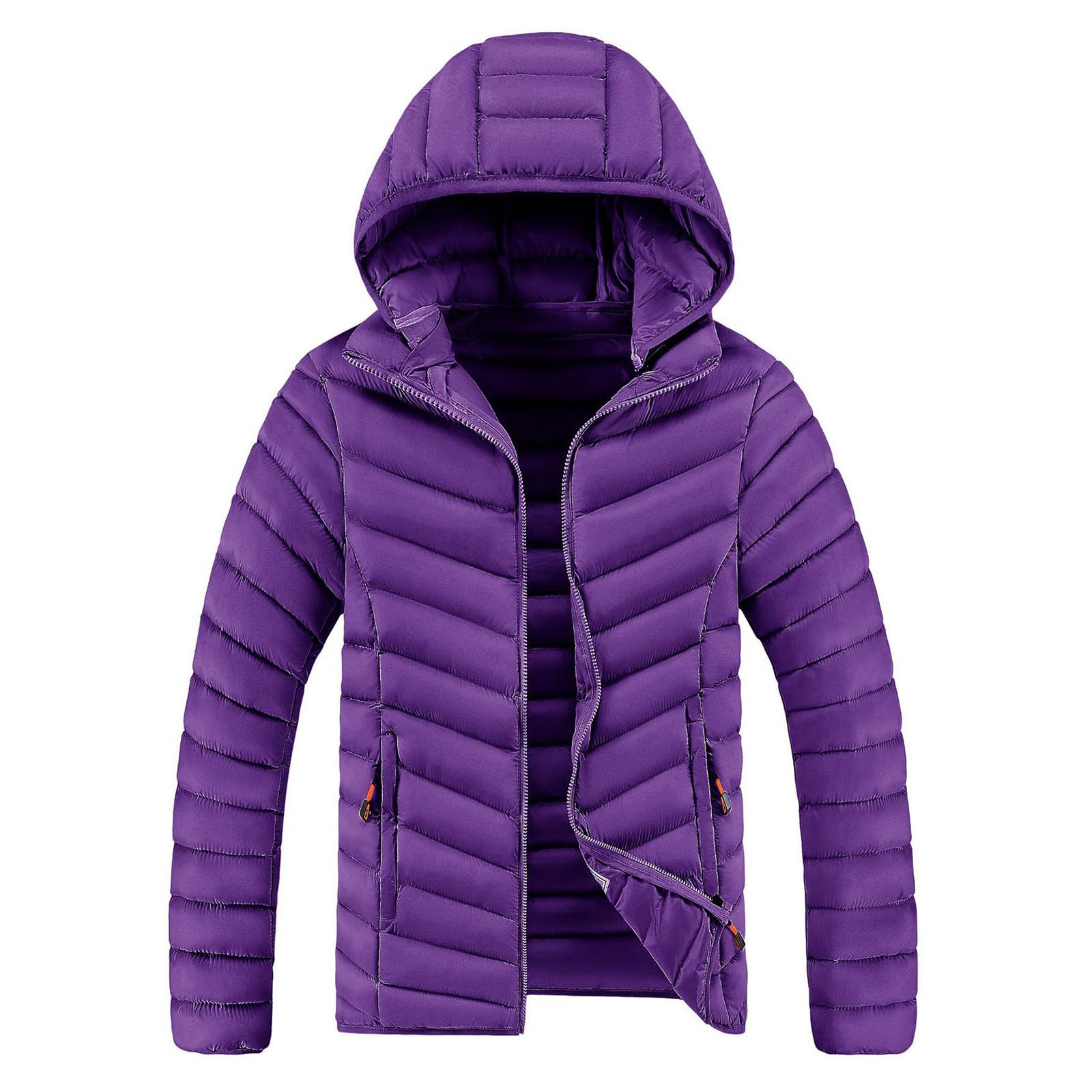 Genérico Chaquetones De Hombre Plumas, Chaqueta Ligera Hombre, Manga Larga con Bolsillos con Capucha Espesamiento Cazadora Plumas Color Sólido Casual Holgados Abrigo para Uso Al Aire Libre