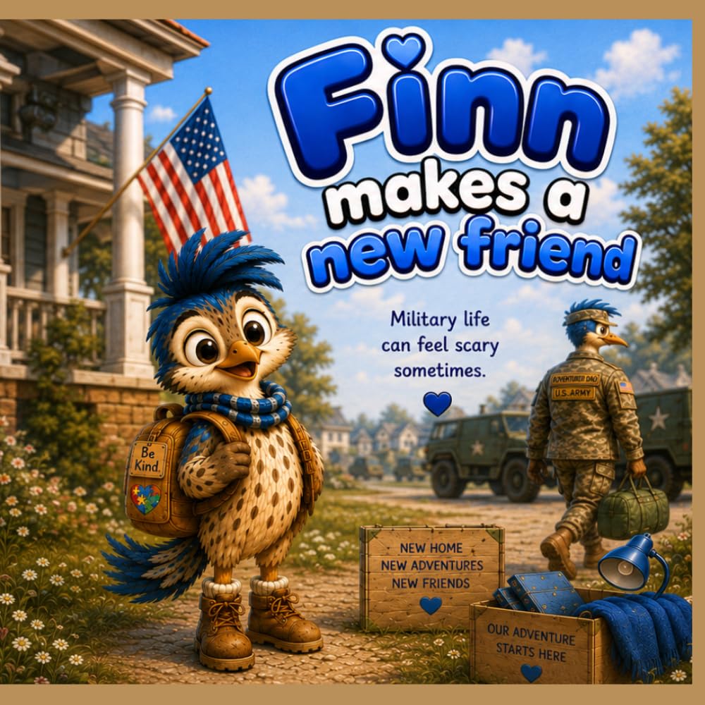 Finn meets a new friend: Military life can be scary sometimes