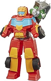 Transformers Playskool Heroes Rescue Bots Academy Rescue Power Hot Shot Converting Toy Robot, 14-Inch Collectible Action Figure Toy for Kids Ages 3 and Up