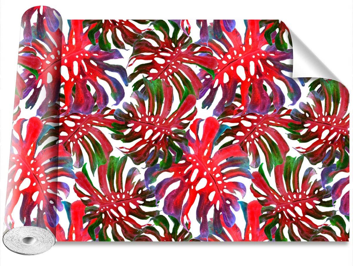 Stickers Muraux Feuilles Exotiques Tulup : Créez une Ambiance Jungle Salon Moderne