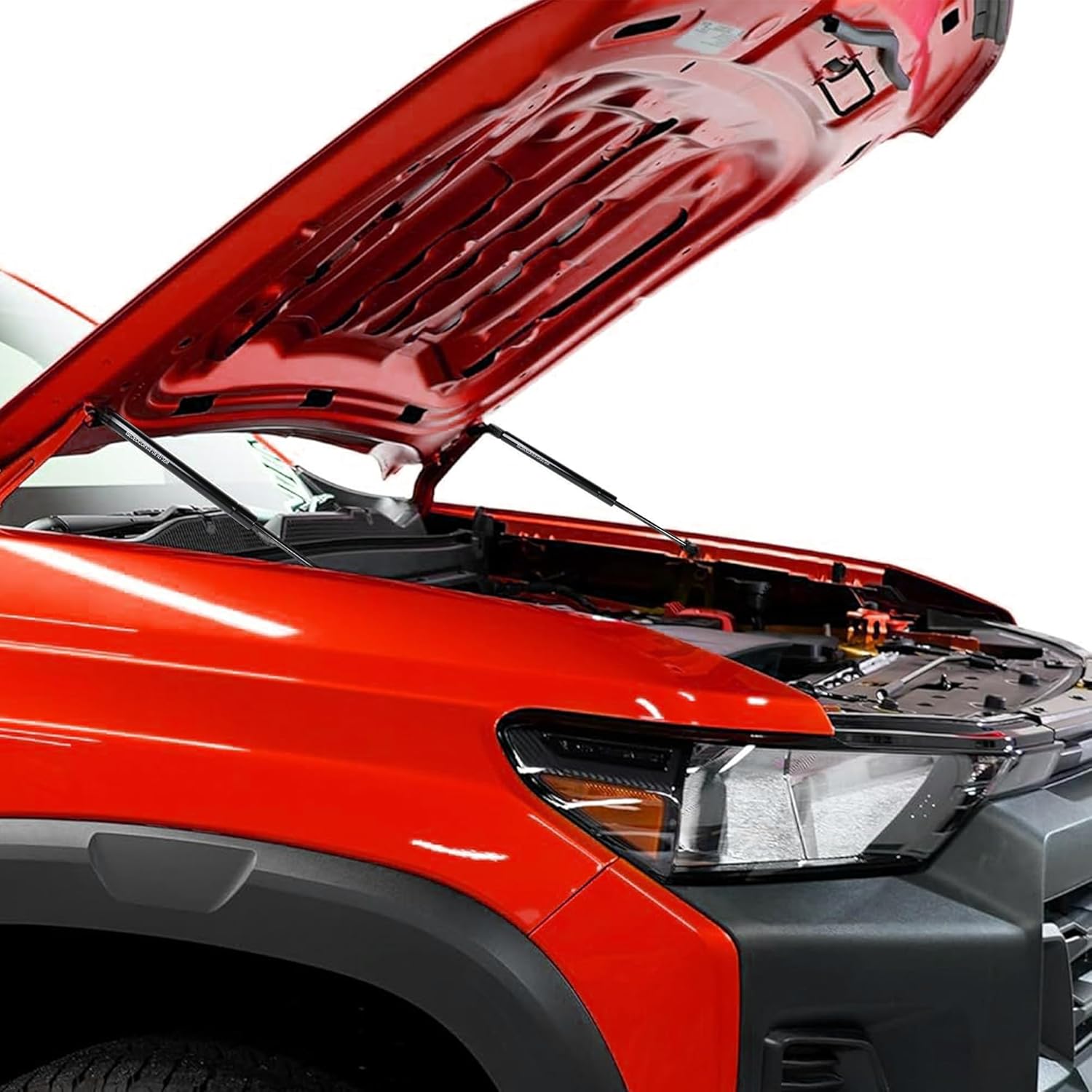 Hood Struts Compatible with Chevy Colorado/Canyon GMC 2023 2024 2025 Accessories, Front Hood Shock Lift Supports Kit, Quicklift Gas Springs Rod Prop, No Drill, 1 Pair Black