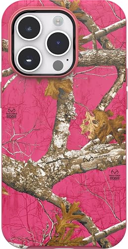 OtterBox Symmetry Series Series+ Graphics Antimicrobial Case with MagSafe for iPhone 14 Pro (ONLY) - Realtree Flamingo Pink (Camo) (GEN 2)