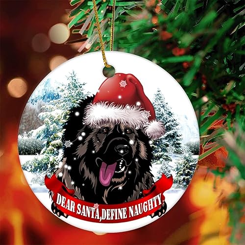 DOREENABE Xmas Ornaments Christmas Ornaments 2022 Dear Santa Define Naughty Pet Ornament Christmas Dog Ornament Dogo Argentino Keepsake Decorative