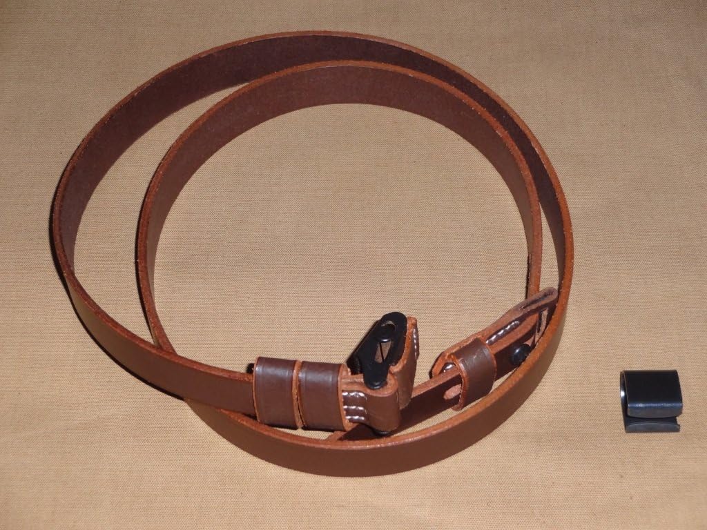 warreplica German Mauser K98 WWII Rifle Leather Sling w/Sight Hood