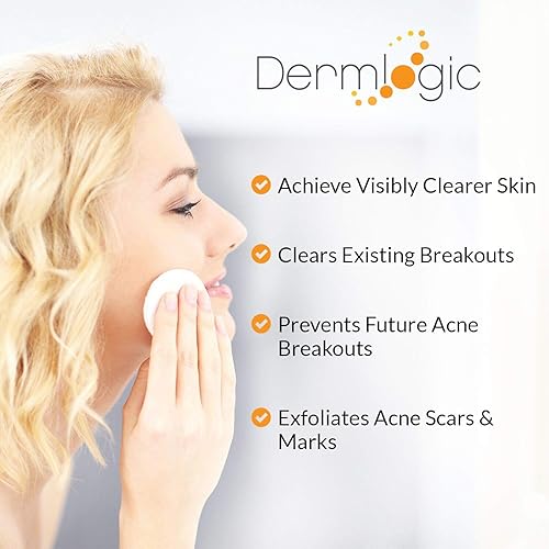 Miniatura 4 de Almohadillas de tratamiento para el acné: contiene ácido salicílico, glicólico y láctico para la cara y el cuerpo. Limpia los poros obstruidos, la