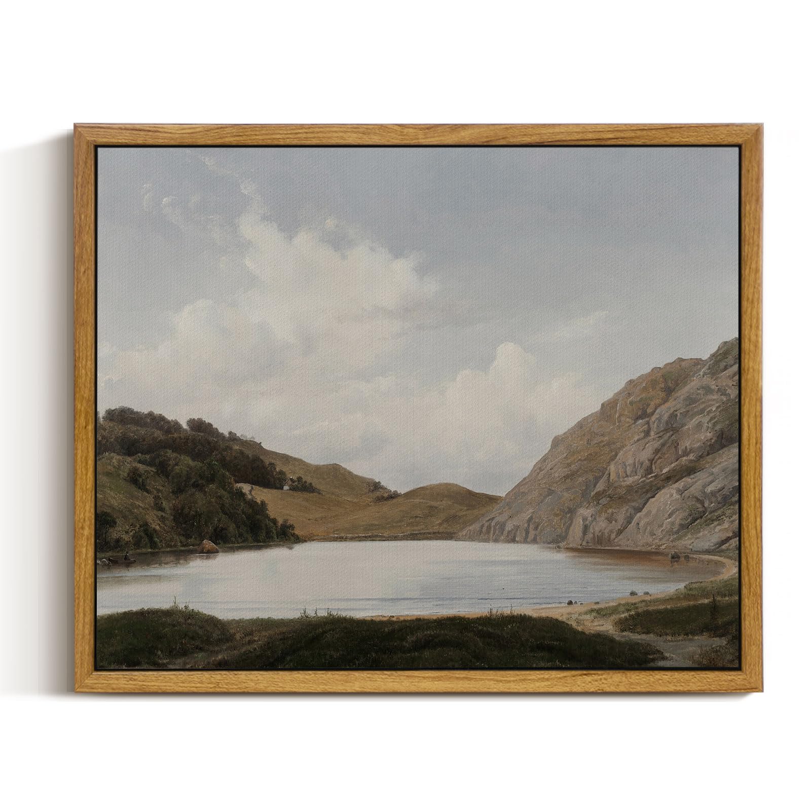 InSimSea Framed Canvas Wall Art, Meadow with Flowers Painting, Landscape for Living Room, Bedroom, Home, Bathroom Decor, 8x10 — view 134