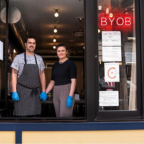 Miniatura 7 de Vinray Letrero de neón de préstamos abiertos para negocios, letrero LED súper brillante para ventana de agencia de préstamos. Fácil de colgar en la