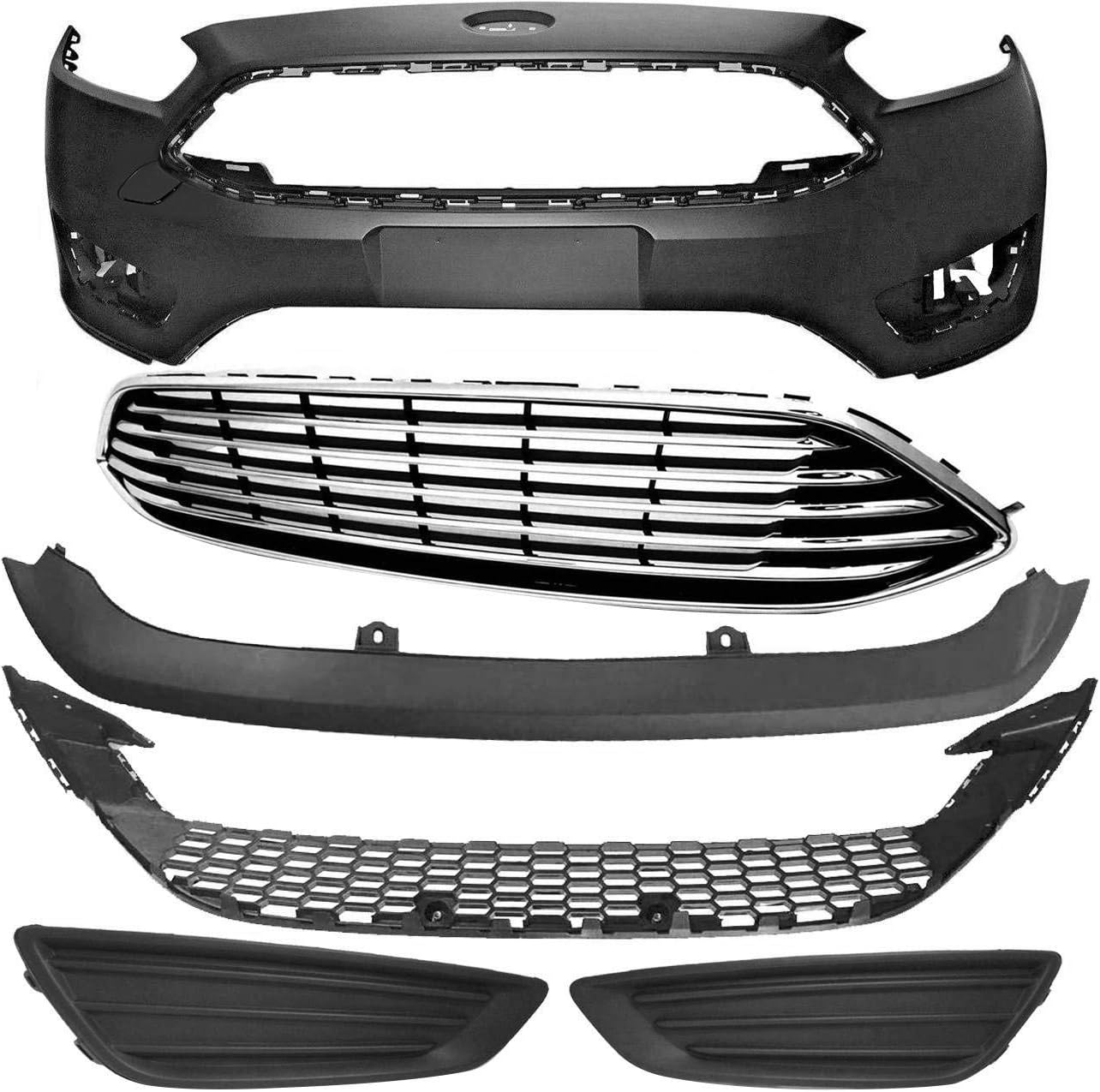 Buy Autopa F1ez 17757 Captm Front Bumper Cover Grille Kit For 2015 2017 Ford Focus Online In Indonesia B07777ncl5