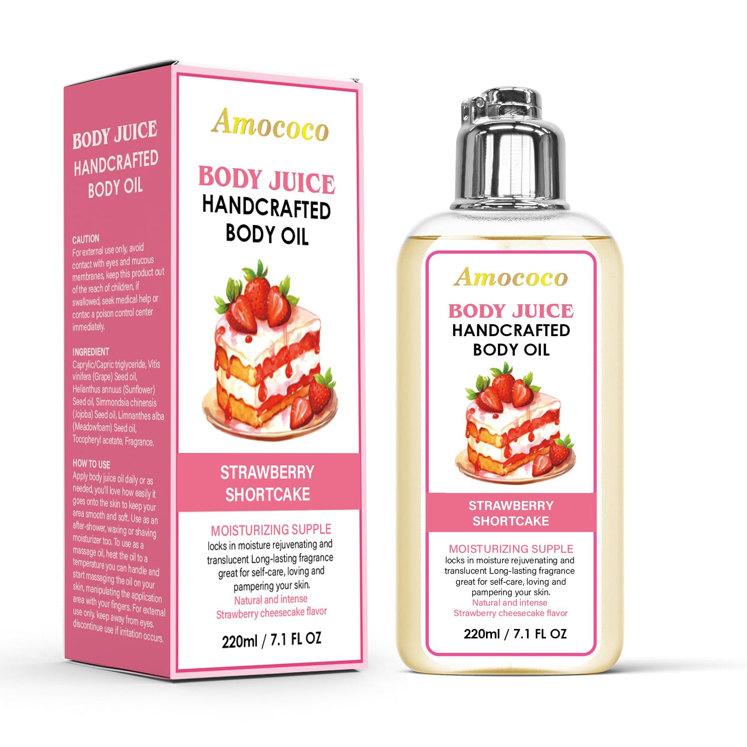 Amazon.com : Amococo Strawberry Body Juice Oil, Moisturizing Dry