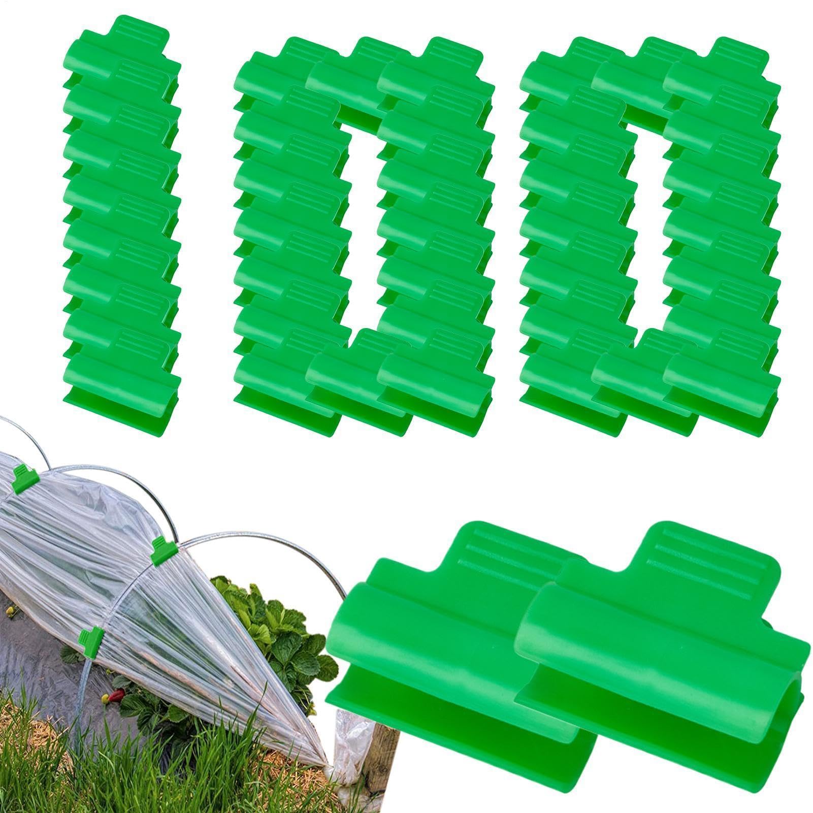 Clips de jardín con un juego de 100 abrazaderas multiusos para tubos de invernadero y exterior