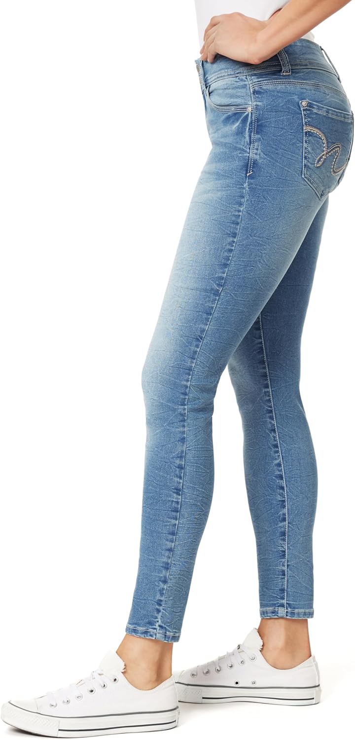 WallFlower Women’s Ultra Fit Mid-Rise Insta Soft Denim Juniors Jeans (Also Available in Plus Sizes)