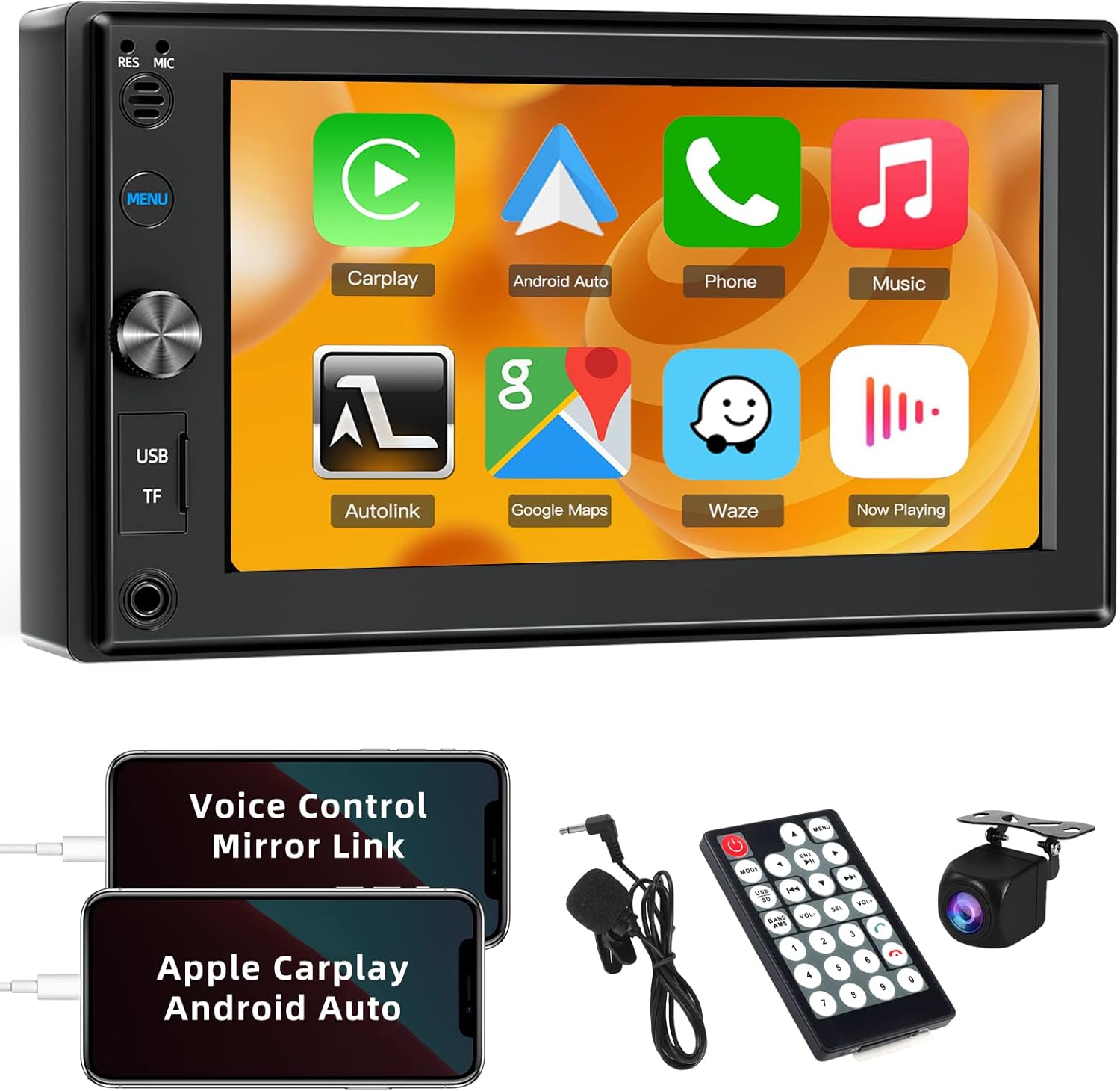 Double Din Touch Screen Car Stereo, WOWiViD 720P LCD