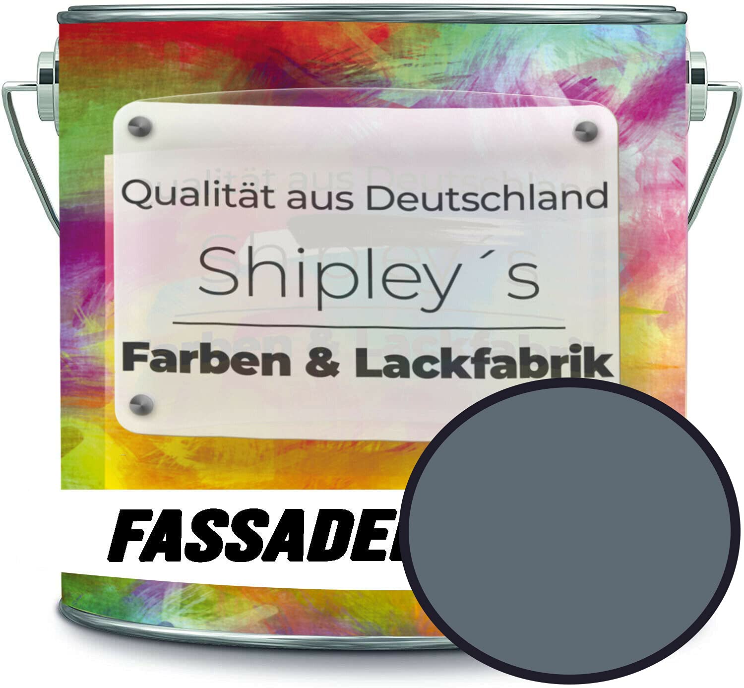 Farba fasadowa z efektem lotosu wysokiej jakości farba na bazie żywicy silikonowej kolor cokołu RAL 7031 niebiesko-szara // Shipley's Farben & Lackfabrik