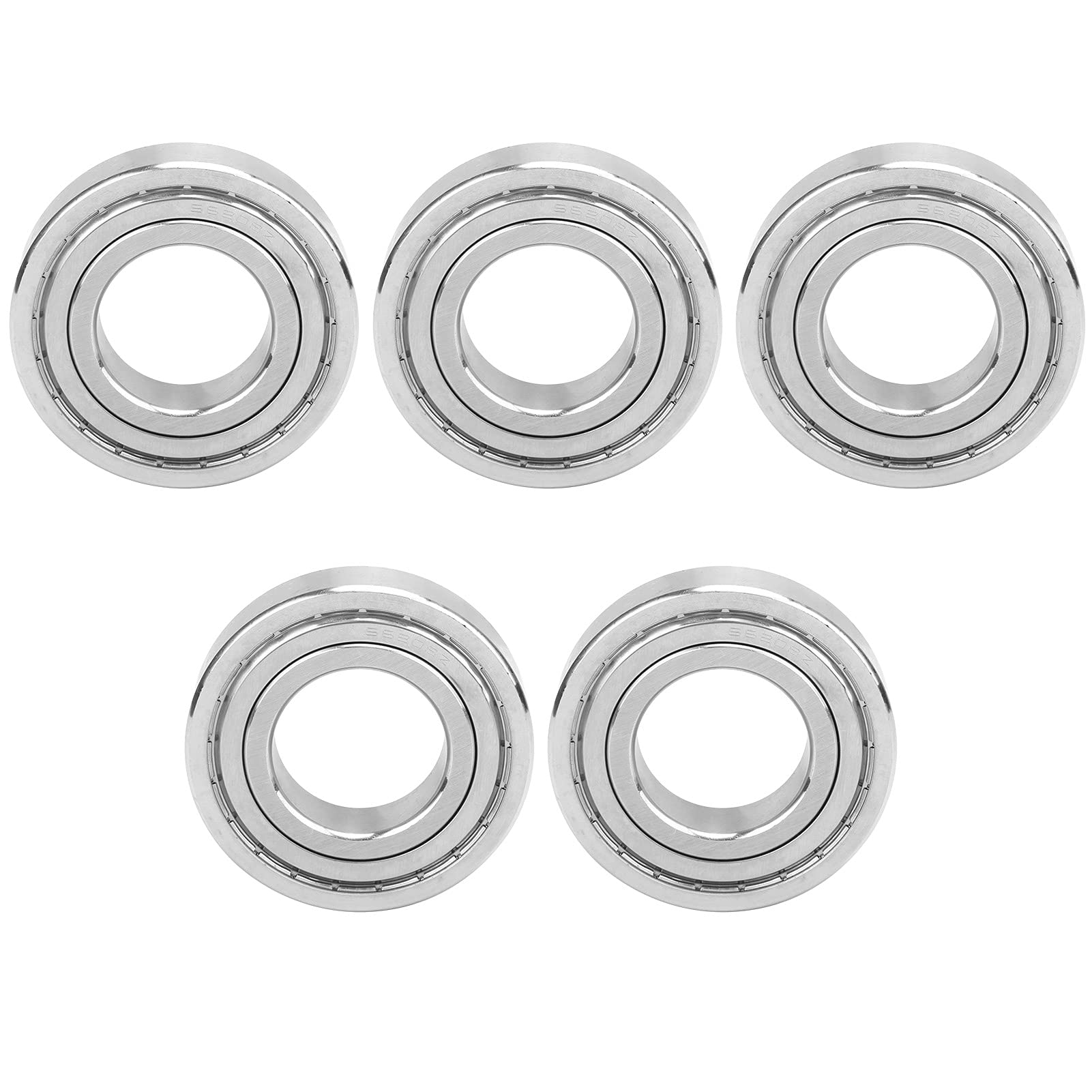 Cuscinetti a Sfere, 5 Pezzi S6208ZZ Cuscinetti a Gola Profonda con Cuscinetti a Sfera per Motore Elettrico, Ruote, Cuscinetti a Sfere a Gola Profonda