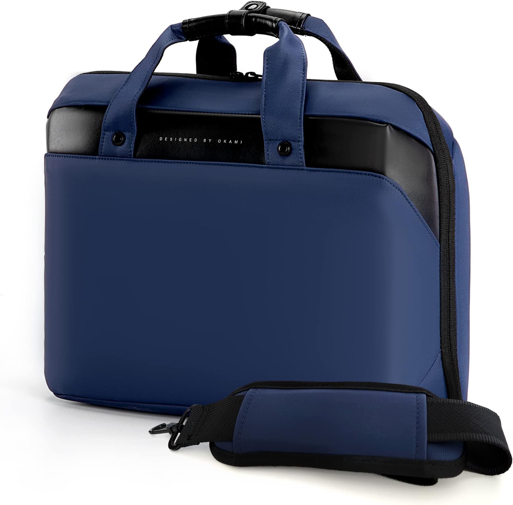 OKAMI Zenpack LITE Laptop Messenger Bag & Briefcase for 15.6” Laptops & MacBook | Dual USB with Type-C port Fast Charging | Premium Office Work Bag for Men | Shibuya Blue