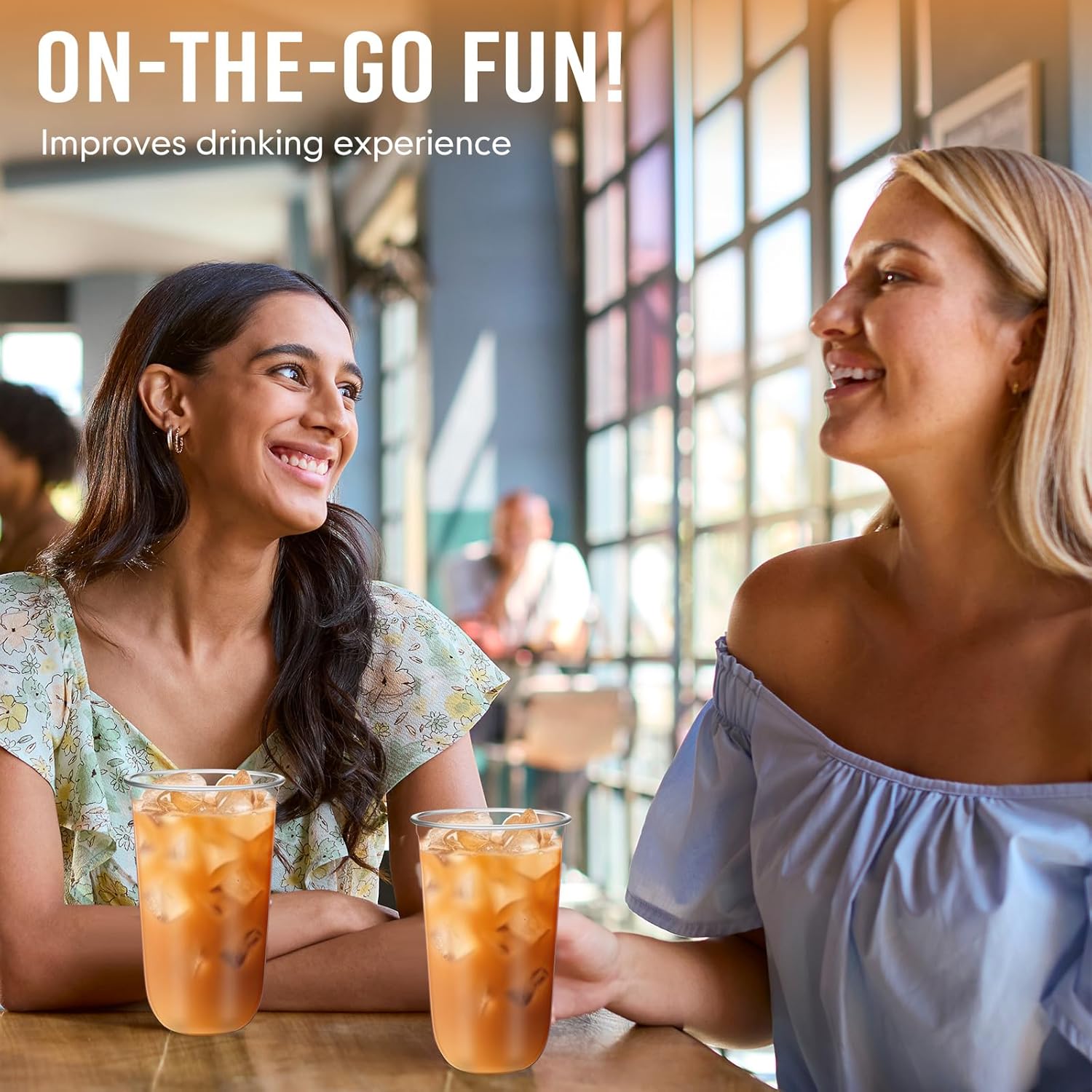 50 Sets 18 oz Clear Plastic Coffee Cups with Lids and Sleeves, Disposable Coffee Cups for Iced Cold Beverage, Drink Shops, Party Catering and Travel - Image 6