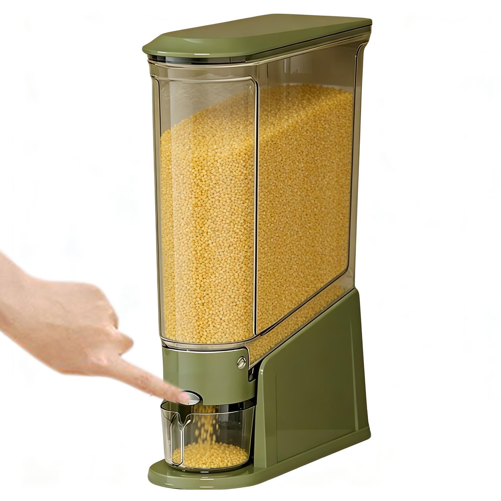 Contenitori Riso di Controllo Porzioni ad Alta Capacità | Scatola Organizzatrice Ermetica Alimenti per Alimenti Secchi Farina Snack Dispensa Cucina Casa Dormitorio