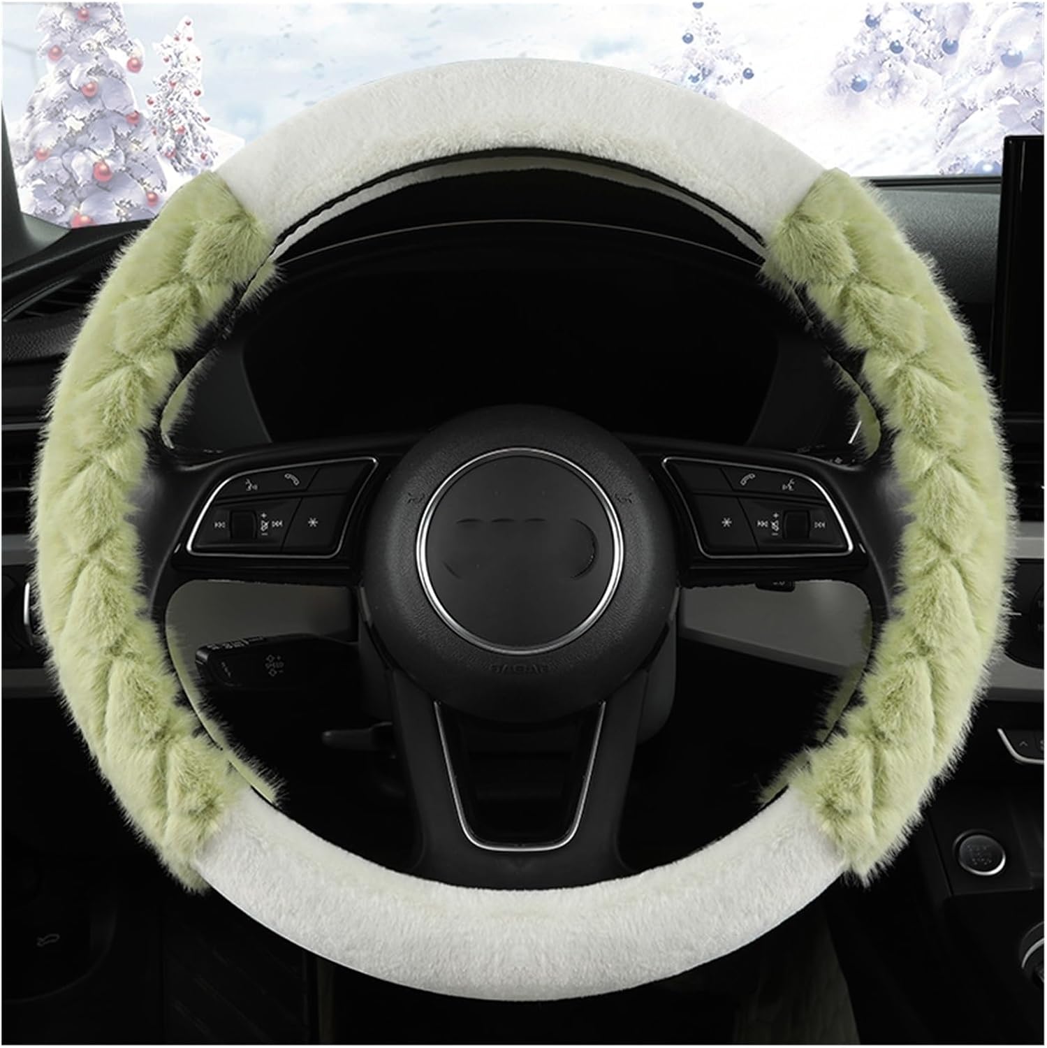 Car Steering Wheel Cover for Car Steering Wheel Cover Plush Car Decorations Creative Jewelry for Men and Women (Color : 4#)