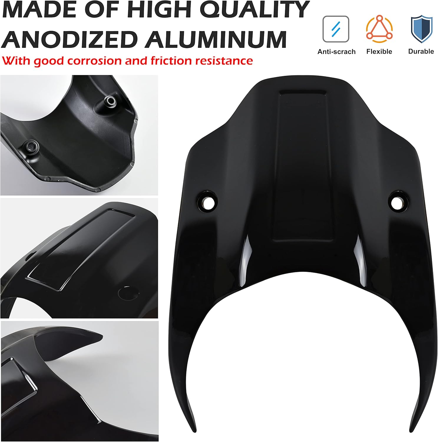 Aluminum Gloss Black Headlight Fairing Cover for Harley Breakout, Aluminum Head Light Bezel Trim Fairing Cowel Cover Kit for Harley Davidson Softail Breakout 2018-2020 Accessories