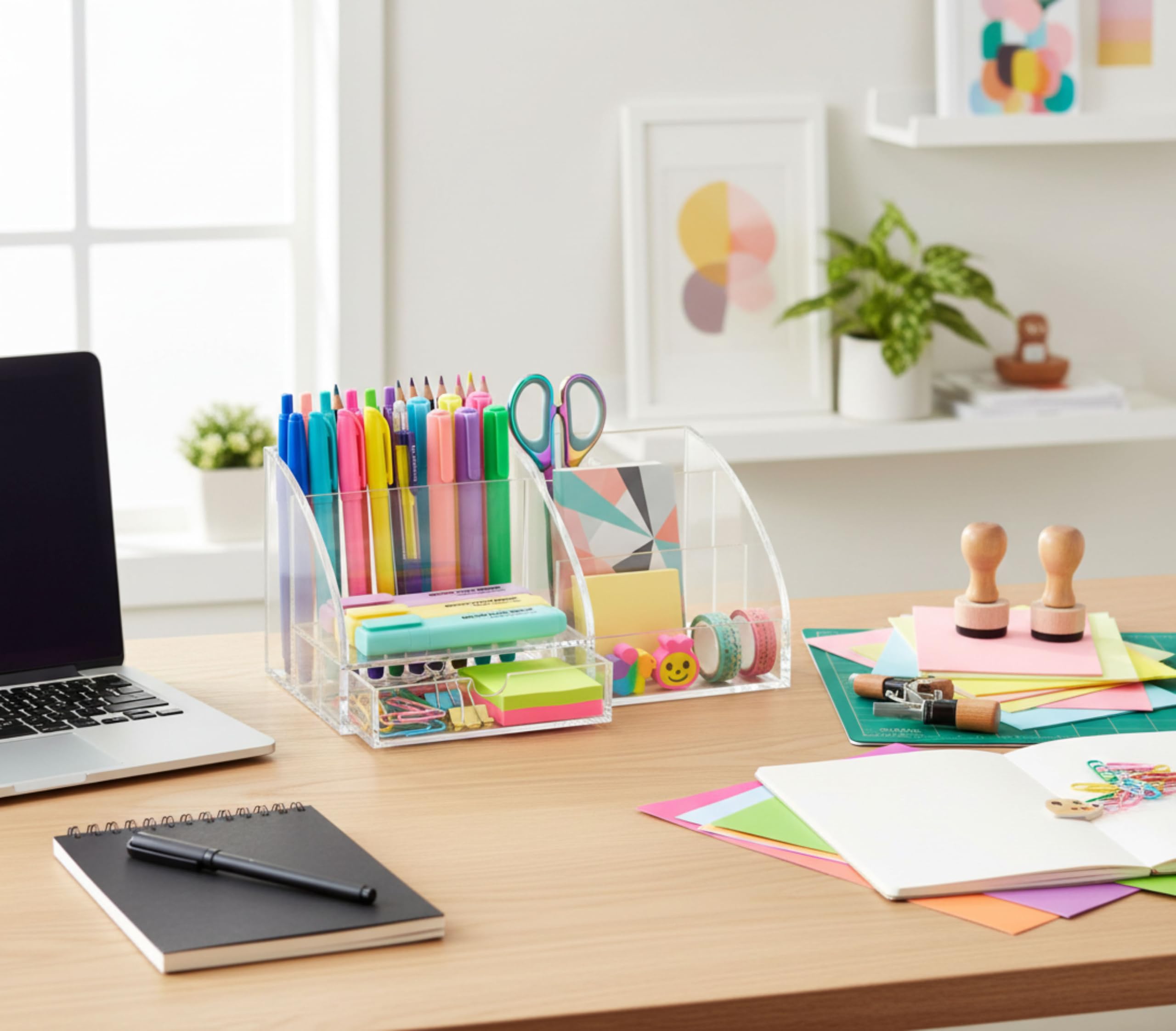 Osco Organisateur de bureau acrylique Transparent