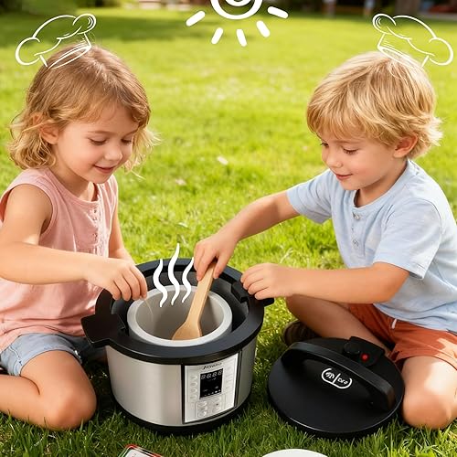 Miniatura 8 de Freidora de aire de madera de 15 piezas, juego de olla a presión de 18 piezas para niños, juguete de cocina con accesorios de alimentos, utensilios