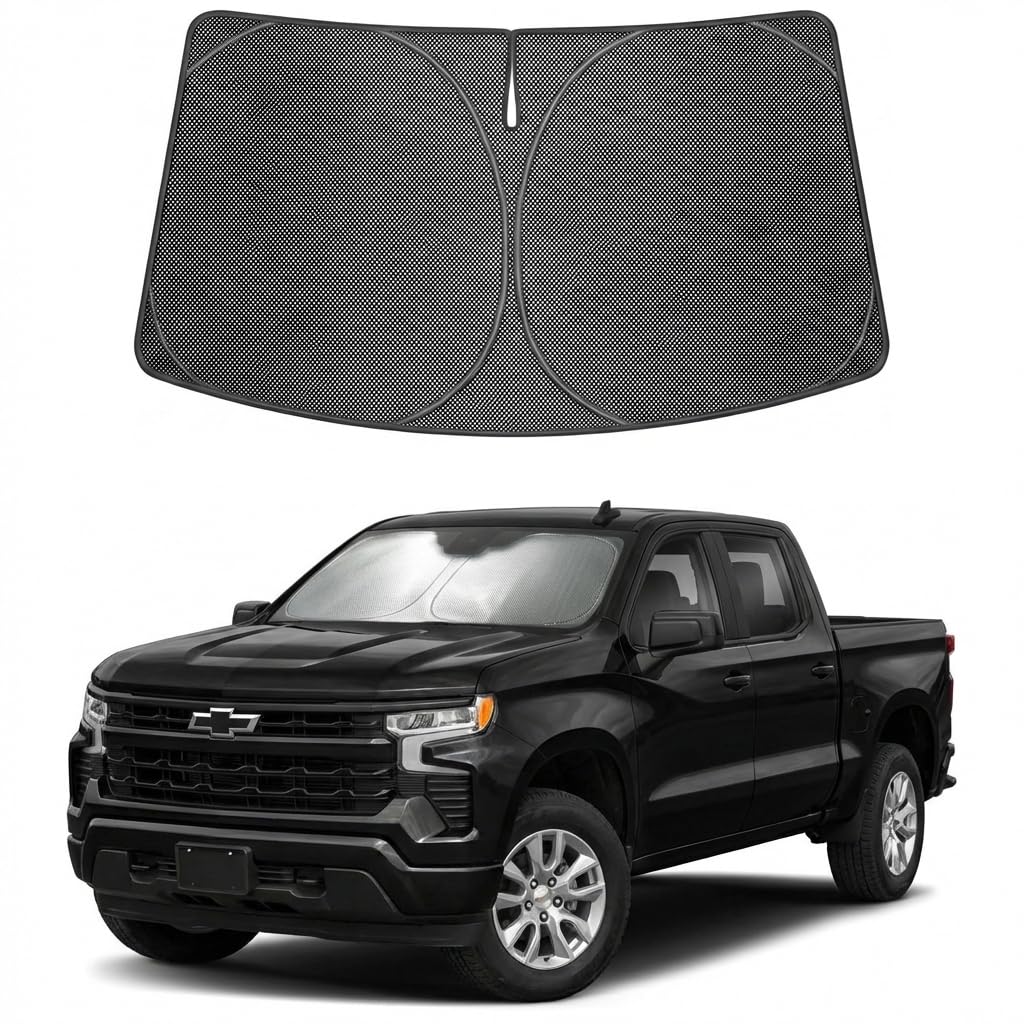 Proadsy Custom Fit Car Windshield Sun Shade for 2019-2026 Chevy Silverado