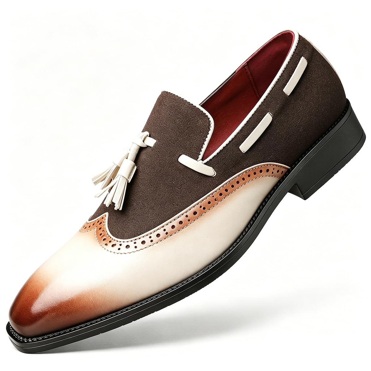 Mocasines de sin cordones para hombre transpirables con borlas elegantes 7