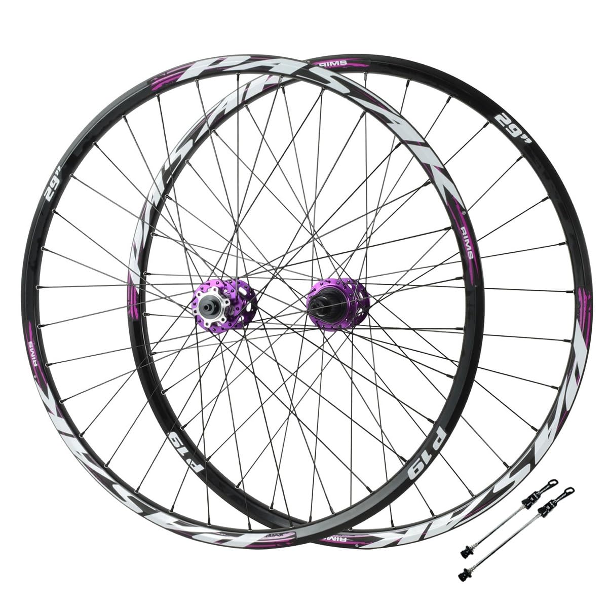 29" 27.5" 26" Sgancio Rapido Set Di Ruote For Mountain Bike 9*100/10*135mm | Adatto A Pneumatici 1,25-2,25", For Cassette A 12 Velocità, 120 Scatti, Freno A Disco, MS Mozzo, Cerchio 32H