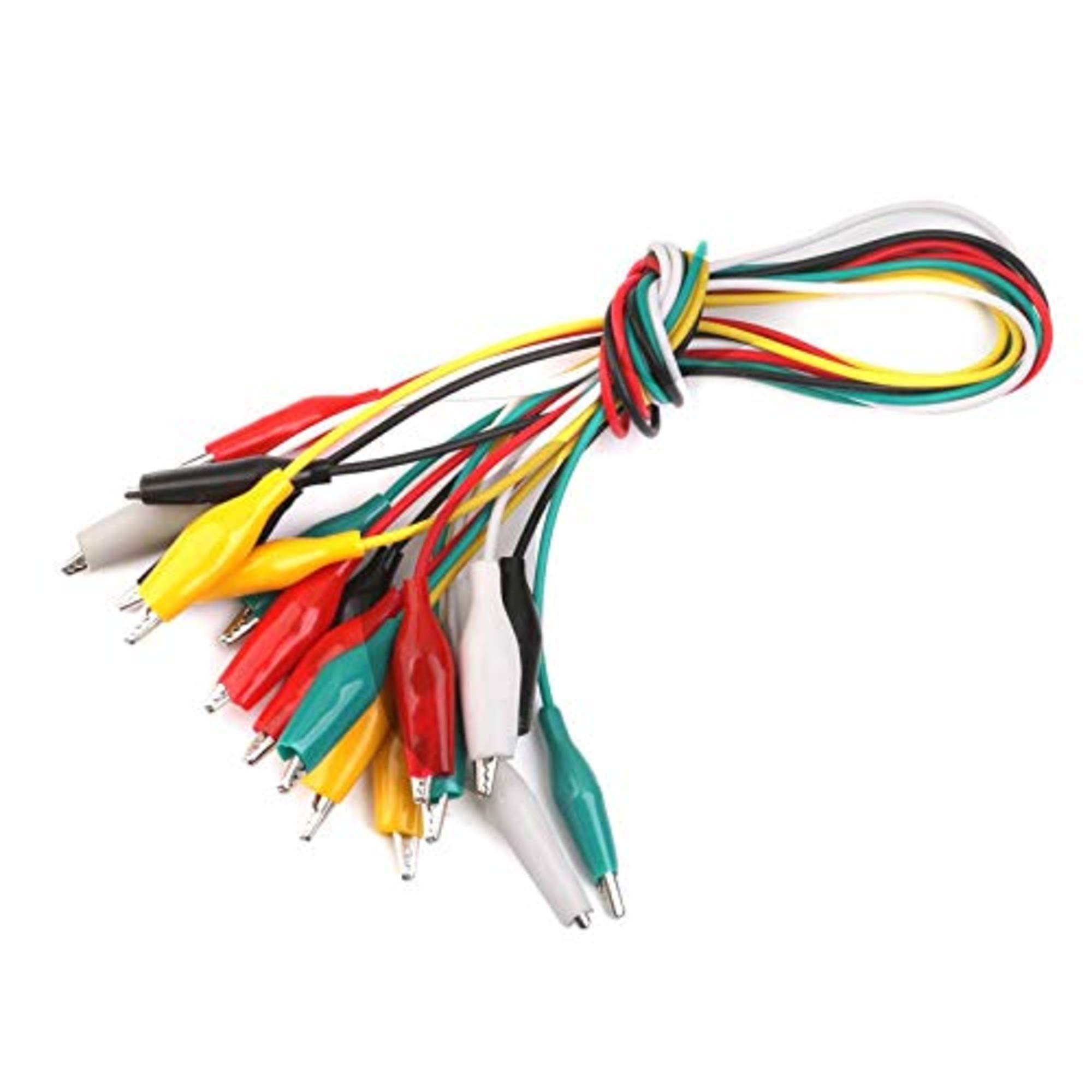 YOURBOT PZIN14013619 Imported 50cm Double Ended Crocodile Clips Cable Alligator Clips Wire Testing -10 Pieces