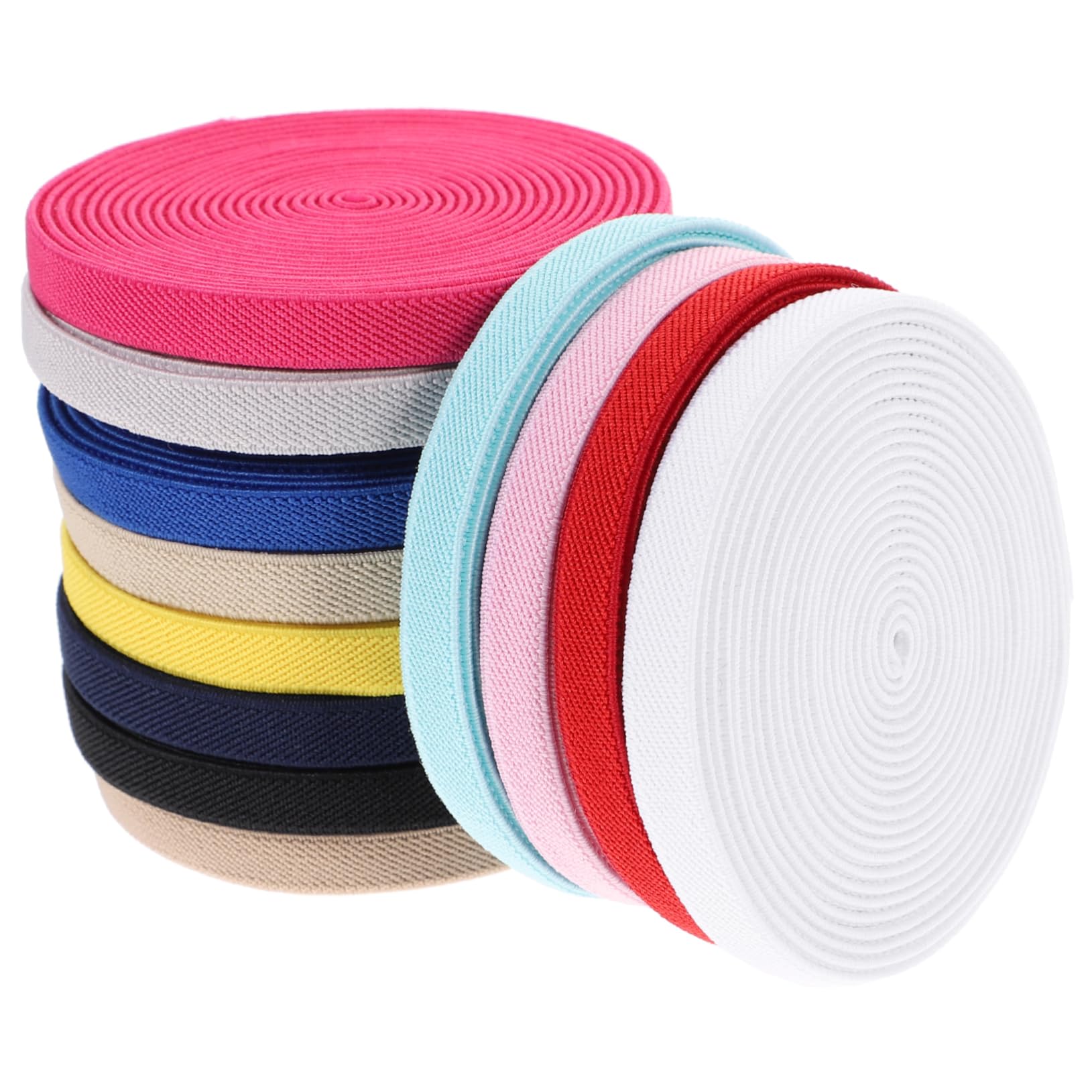 Housoutil 12Pcs Elastic Sewing Bands High Elasticity Straps for Clothing Comfortable and Durable Material Versatile for Crafts and Fashion Projects Random Color