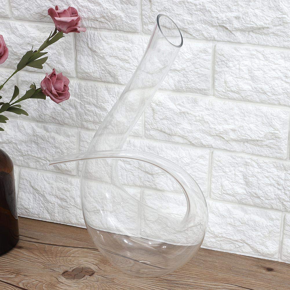 Bec verseur en verre cristal fait à la main en forme de 6 - 1500 ml
