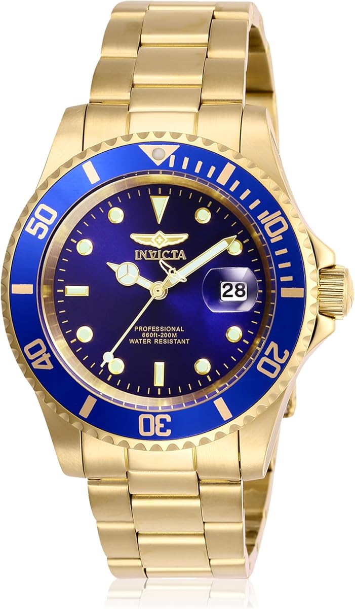 Reloj de cuarzo Pro Diver para hombre con correa de acero inoxidable