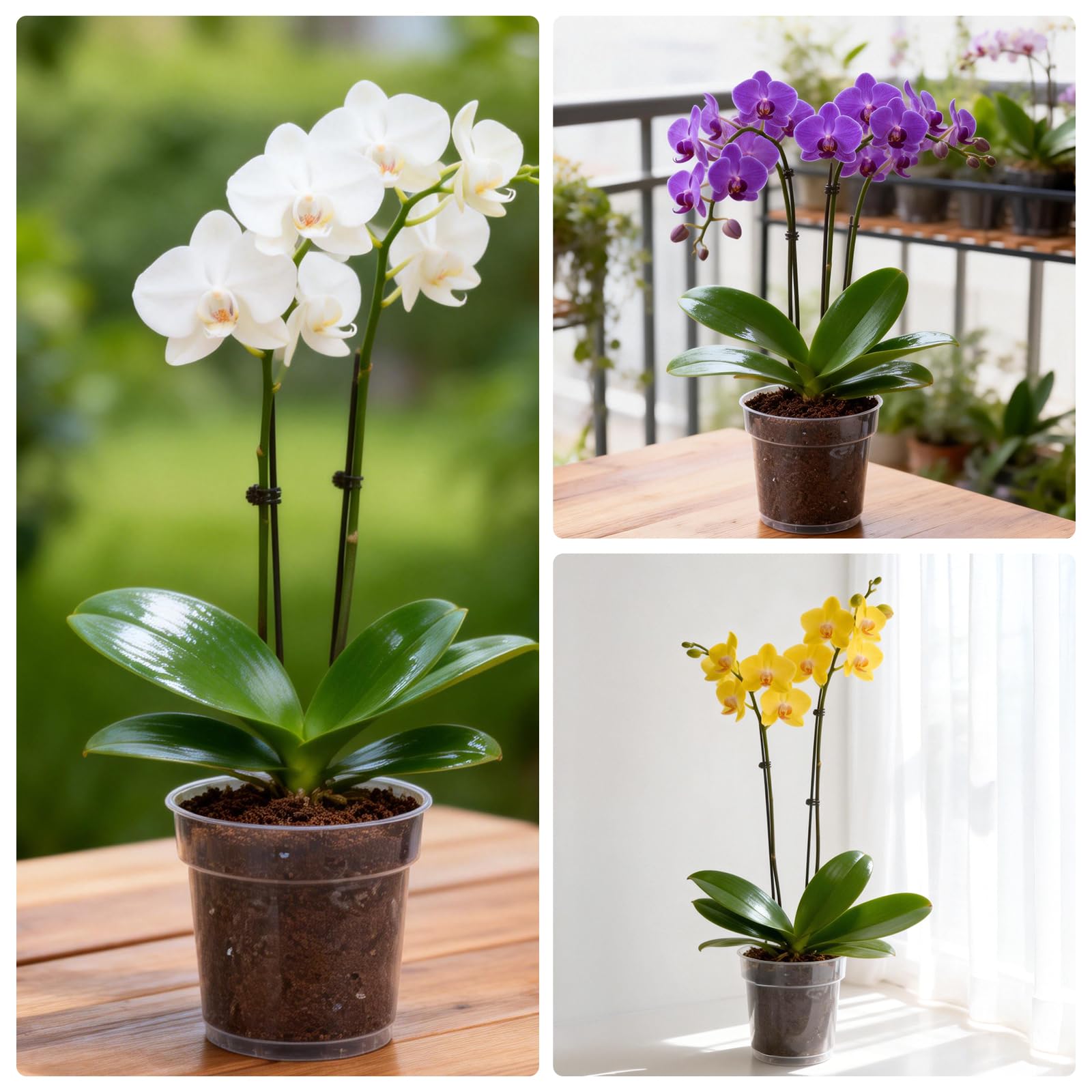 Pianta artificiale in vaso Orchidea con vaso rosa 65 cm Orchid