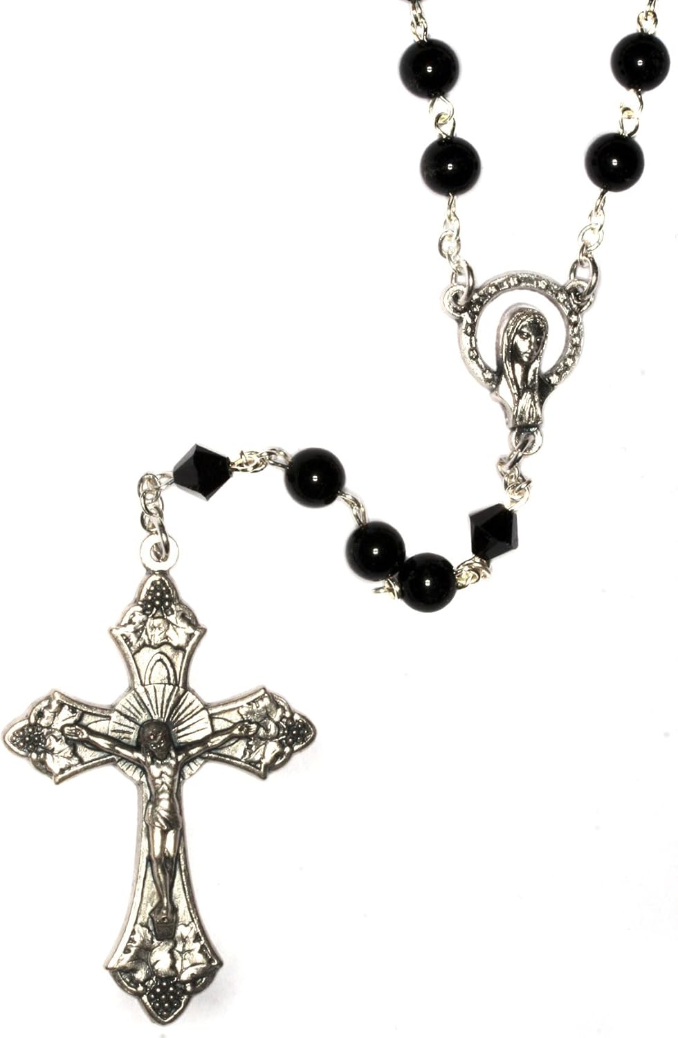 Gemstone Catholic Prayer Rosary - Includes "How to Pray the Rosary", Rosary Pouch and Gemstone meaning