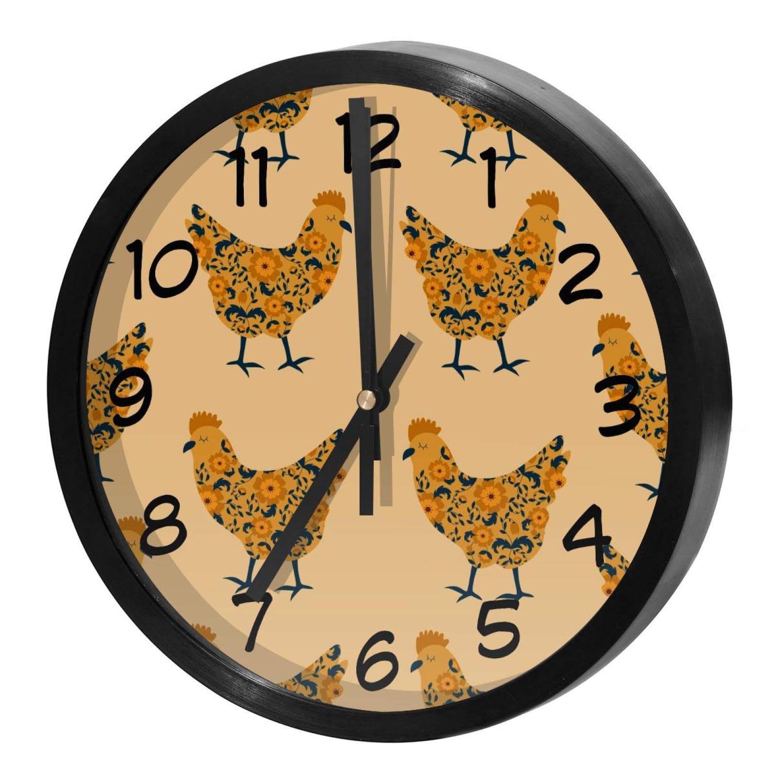 Horloge murale à piles sans bruit mécanique pour bureau et espace de travail