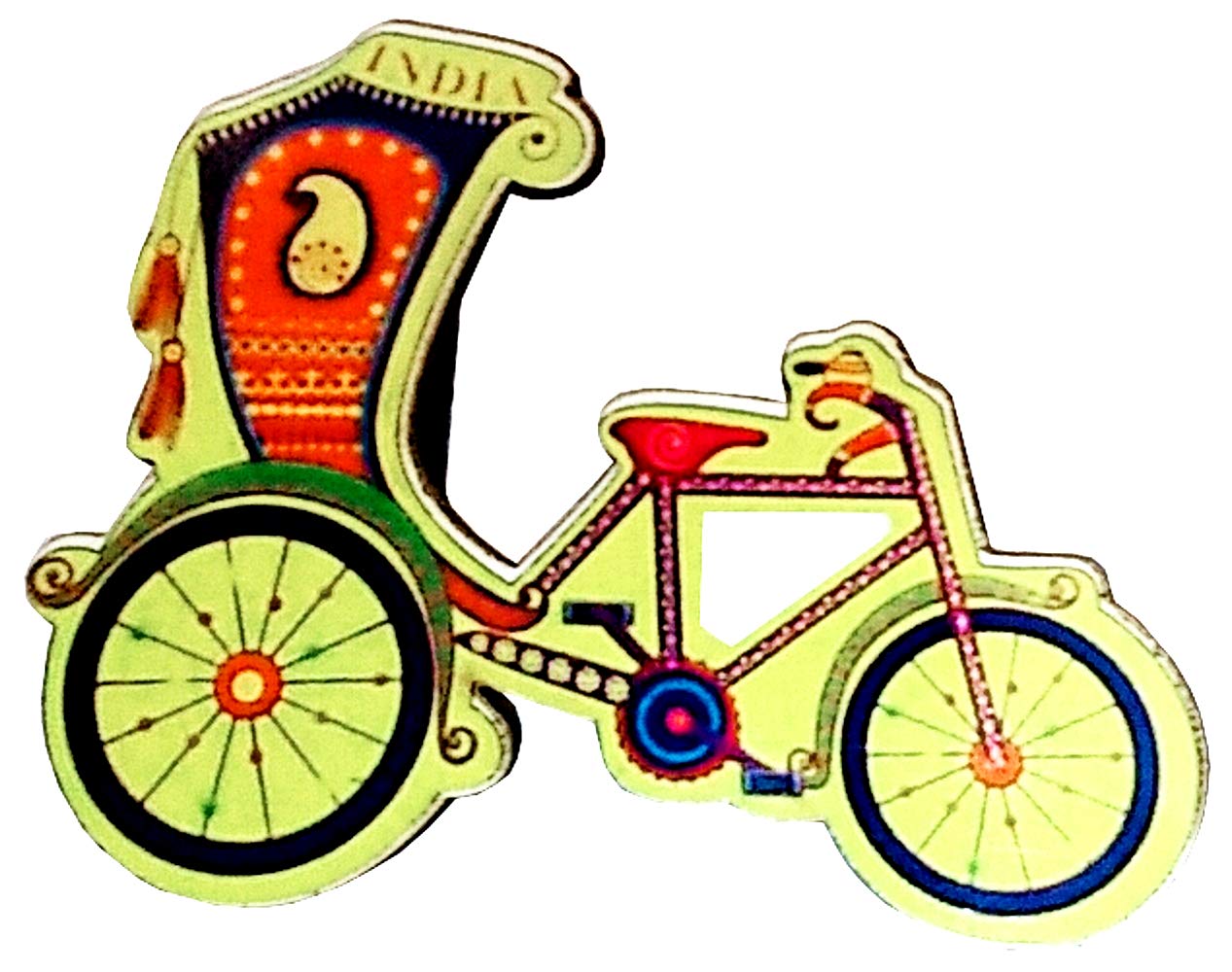 Aimant de réfrigérateur rickshaw pour décorer une cuisine cuisine
