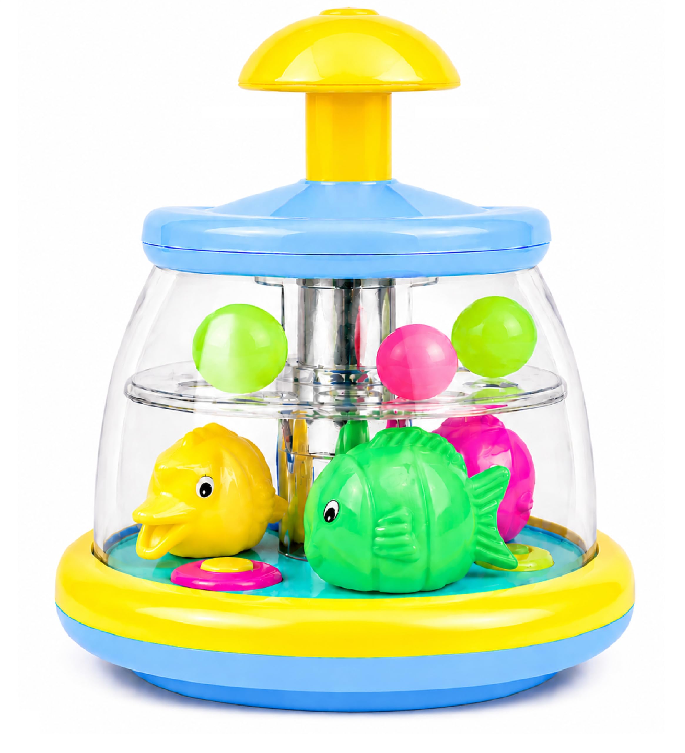 Mommers Spinner Toy Toddlers Spinning Press and Spin Cup Baby Toys for Kids 1 2 3 Years Birthday Gift, Assorted-image-21