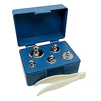 Vista 3 de Magikon, juego de peso de calibración de escala de acero de precisión, clase M2, 105 gramos