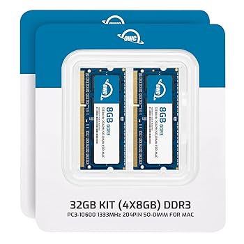 32GB (4 x 8GB) 1333MHz DDR3 SO-DIMM PC3-10600 204Pin SO-DIMM