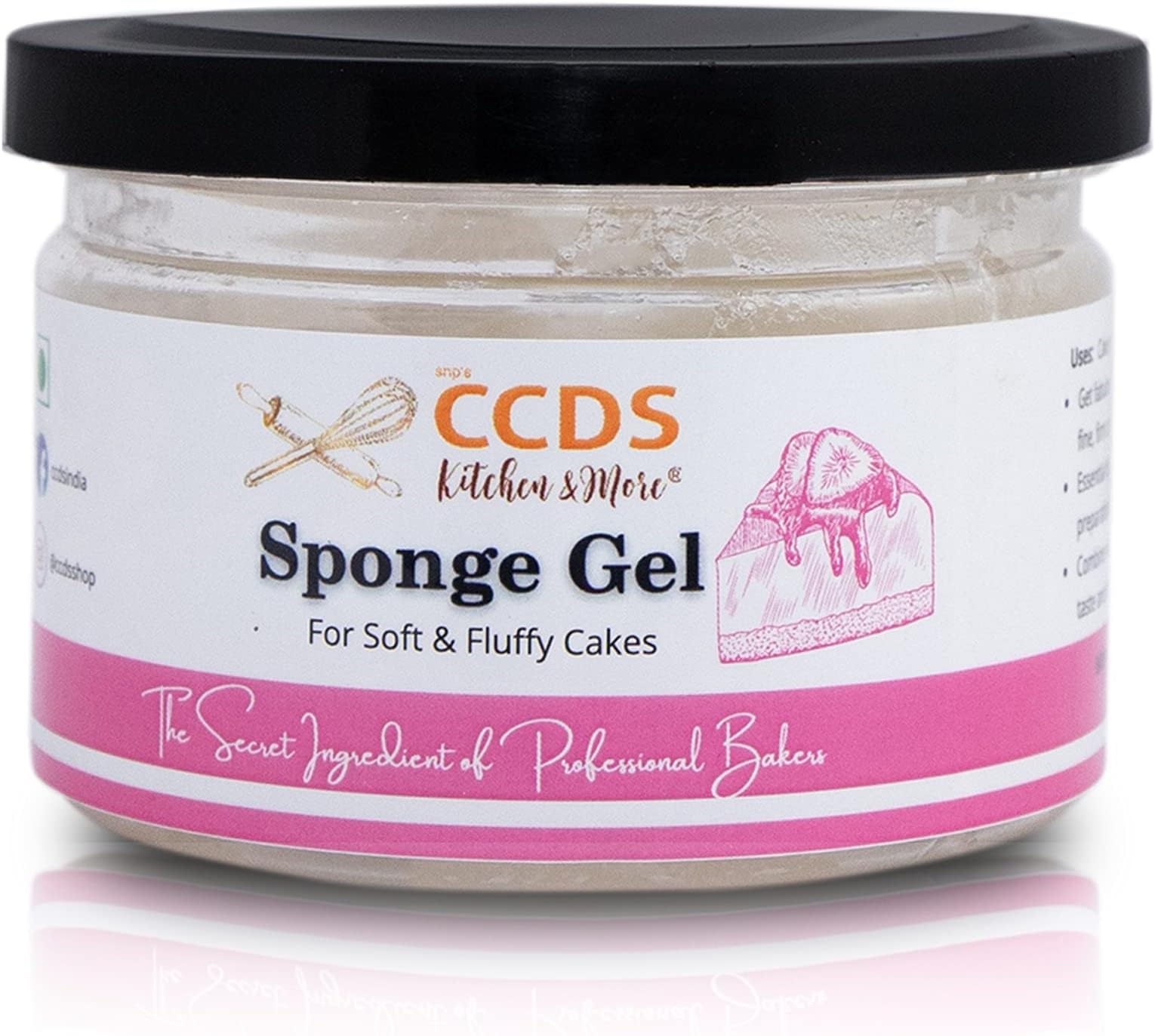 CCDS Sponge Gel Especially Useful When Making Eggless Cakes, 125gm Cooking Food Baking