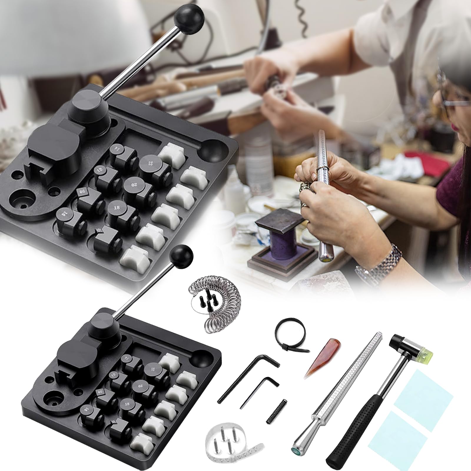 Aisny Macchina Per Piegare Anelli, Crea Anelli Da Solo Macchina Per PiegareAnelli Per Orecchini Creazione Gioielli Macchina Per Piegare AnelliSet Per Creazione Per 12/14/16/18/20/22 mm