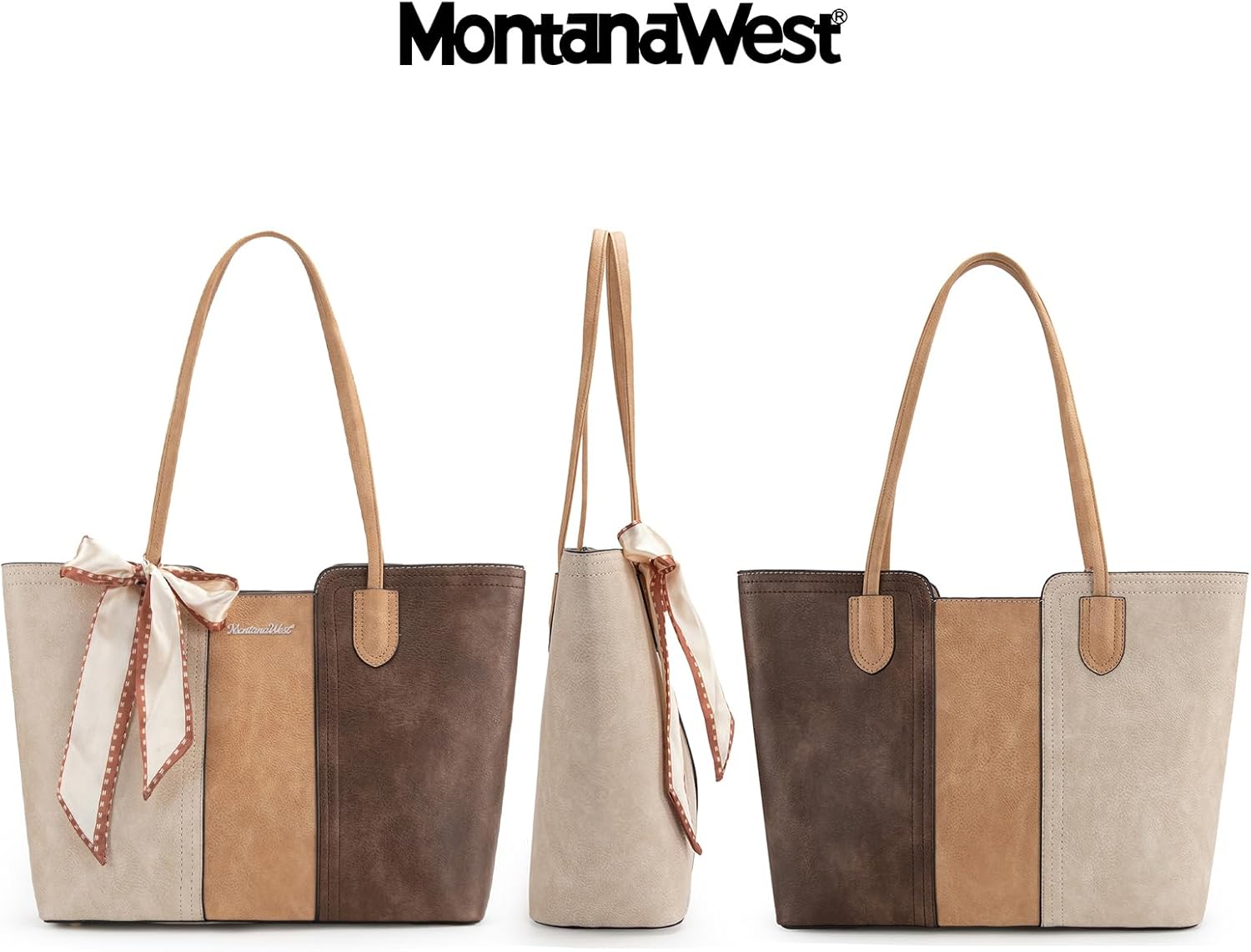Montana West Tote Bags for Women Medium Top Handle Satchel Purses - Image 3