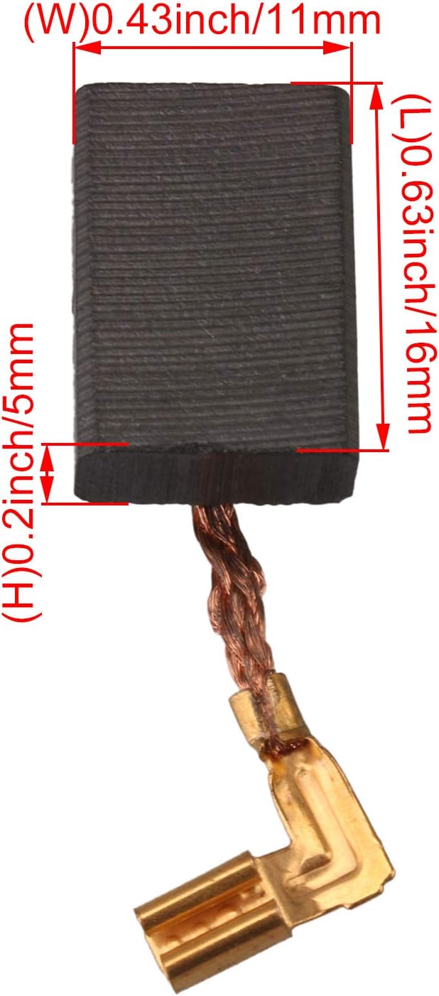 BQLZR Electric Motor Carbon Brushes 16 x 11 x 5mm for Power Tool Repair Parts Pack of 10 - - 
