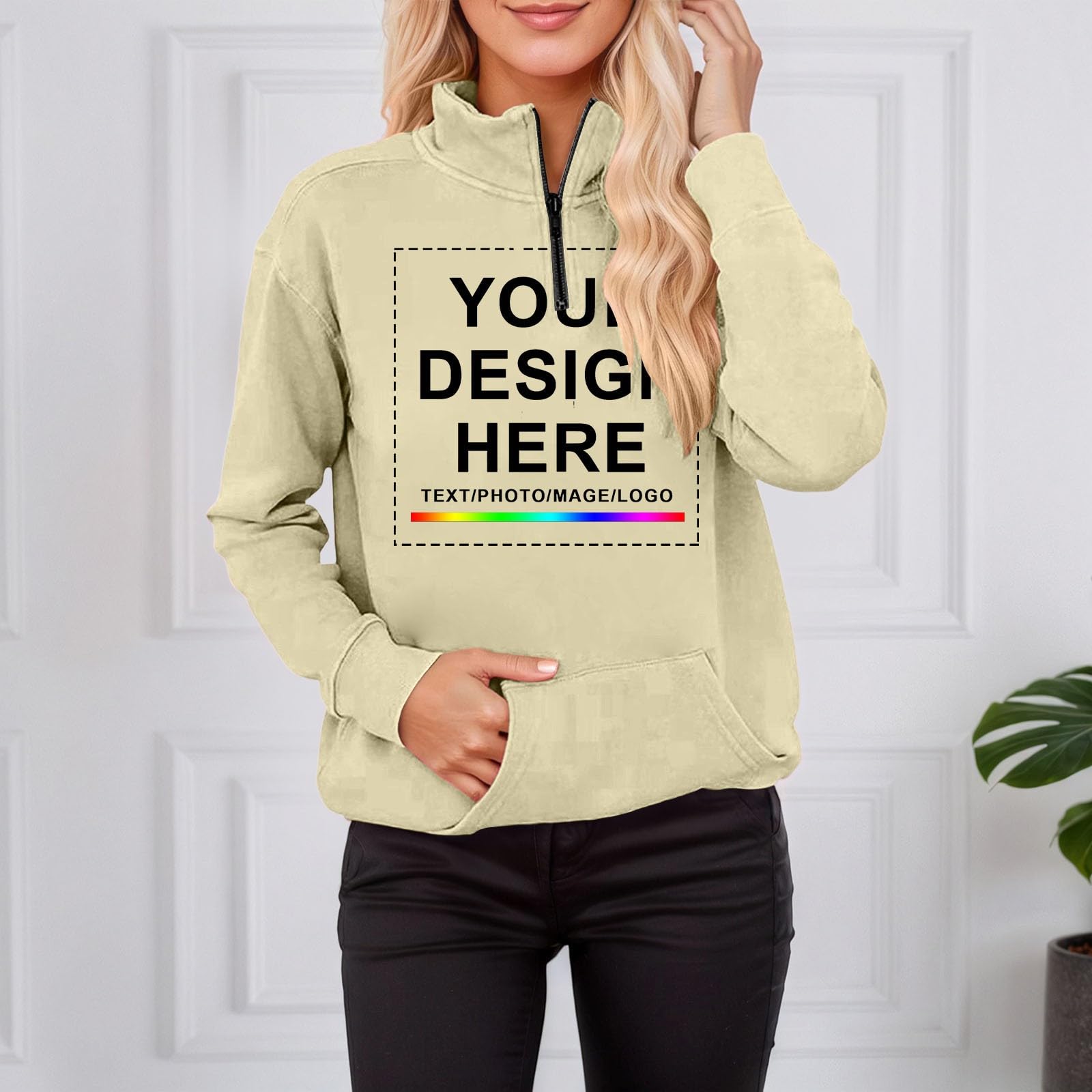Sudadera con Capucha cómoda e Informal para Mujer, con Estampado de Letras en inglés