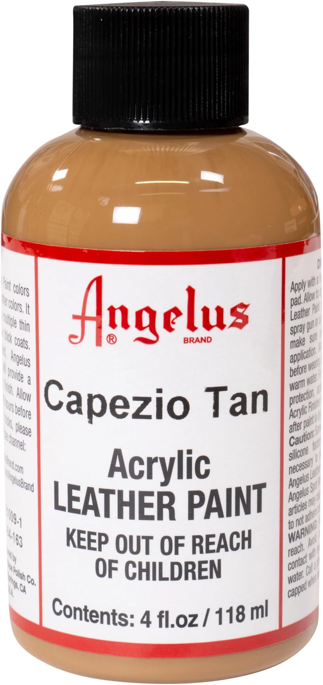 Angelus Acrylic Leather Paint, 4 Fl Oz (Pack of 1), Capezio Tan
