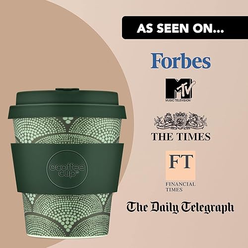 Miniatura 5 de Ecoffee Cup Taza de café reutilizable de 8 onzas (8.1 fl oz)  Taza de viaje a base de plantas PLA con tapa de silicona, sin melamina y apta para