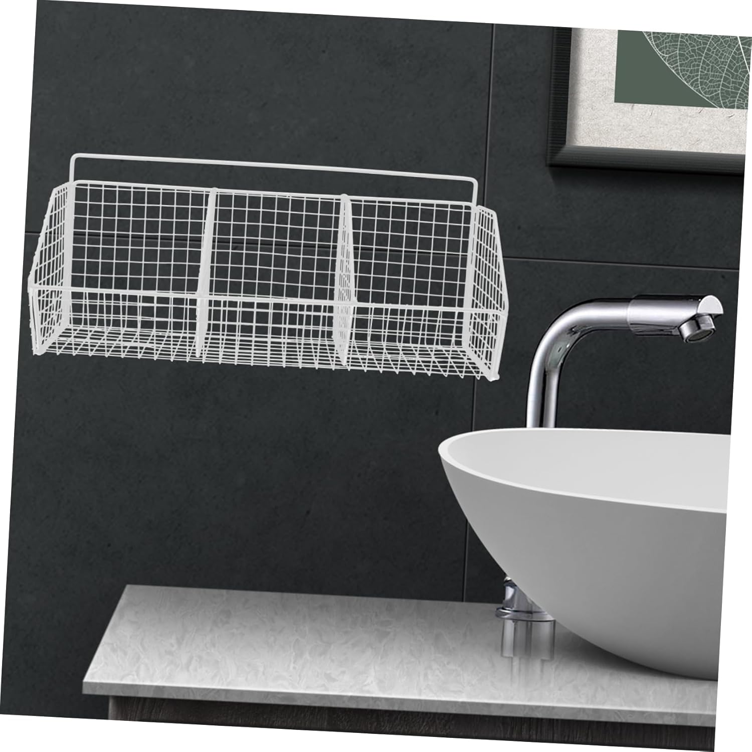 Cabilock 3pcs Wall Mounted Baskets Kitchen Storage Holder Garlic Basket Wall Fruit Easy Install