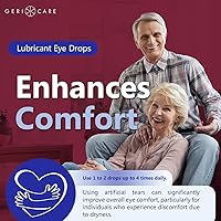 Vista 7 de GeriCare Lágrimas lubricantes artificiales, gotas calmantes de hidratación de ojos, fórmula lubricante ocular de larga duración, botella de 0.5