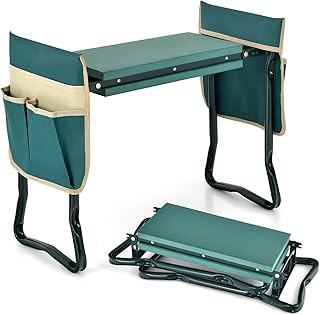 Goplus Garden Kneeler and Seat, Foldable Garden Bench for Kneeling & Sit...